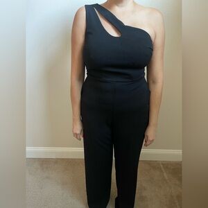 Chic Black Asymmetrical Jumpsuit